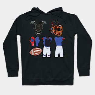 American Football Accessories Stickers Hoodie